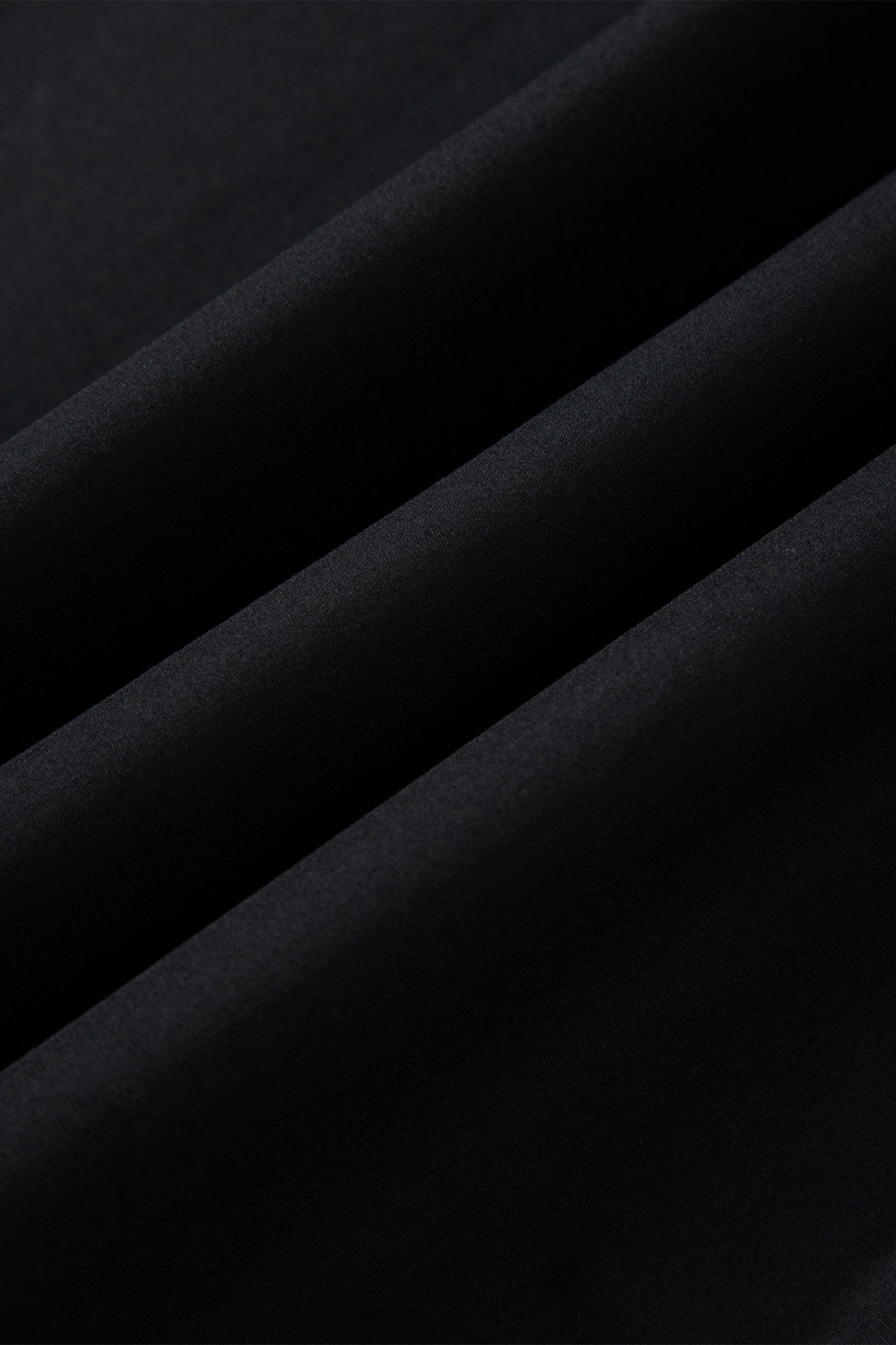 Black Striped Trim Ruffle Split Neck Long Sleeve Blouse