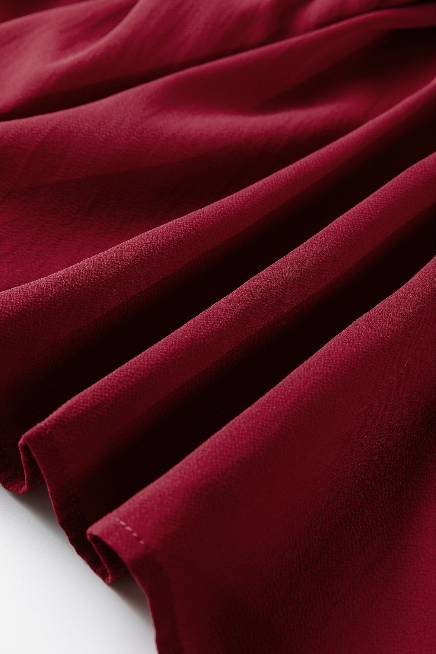 Fiery Red Black Frill Tiered Drawstring Waist Maxi Skirt