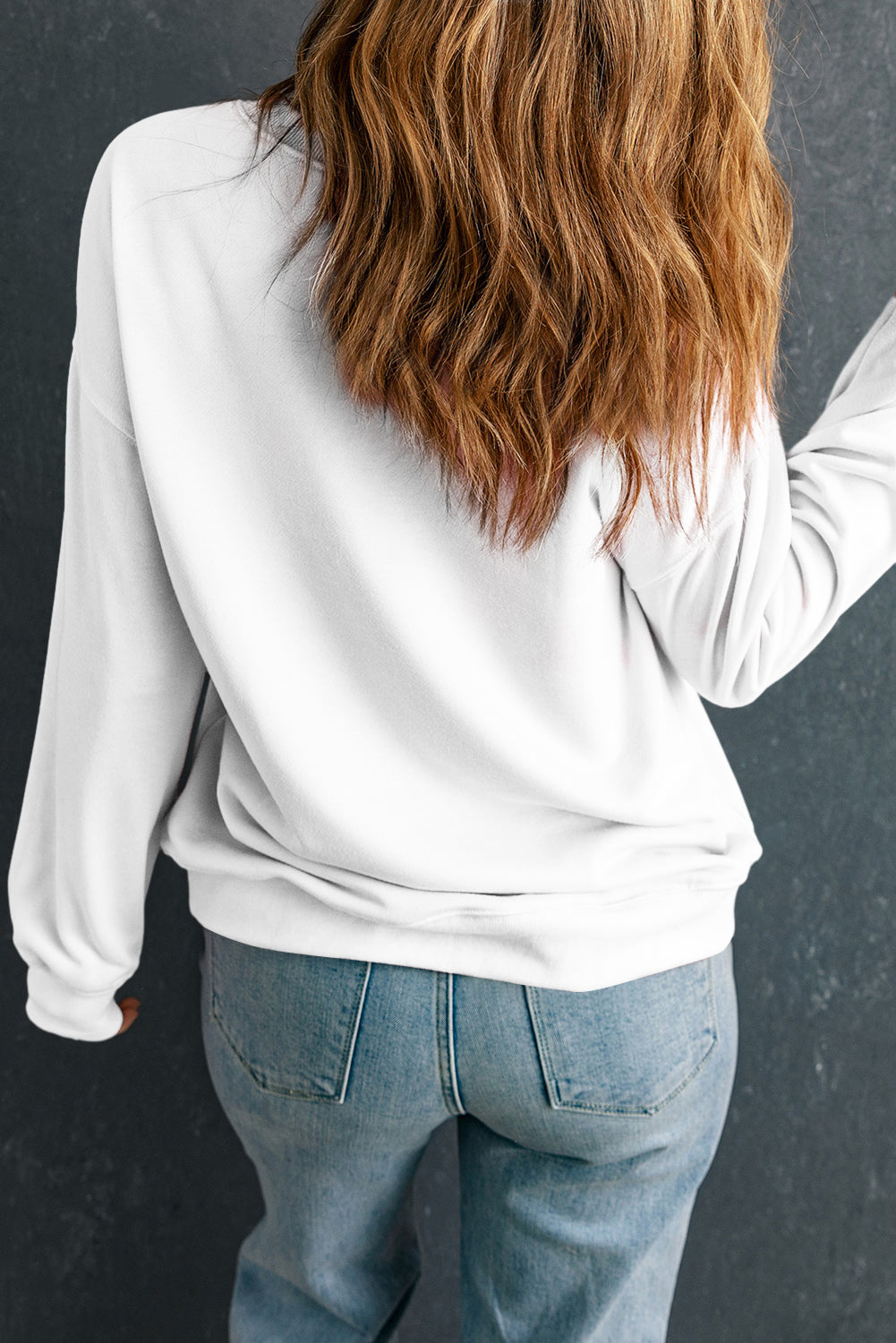 Mardi Bow Graphic Drop Shoulder Sweatshirt