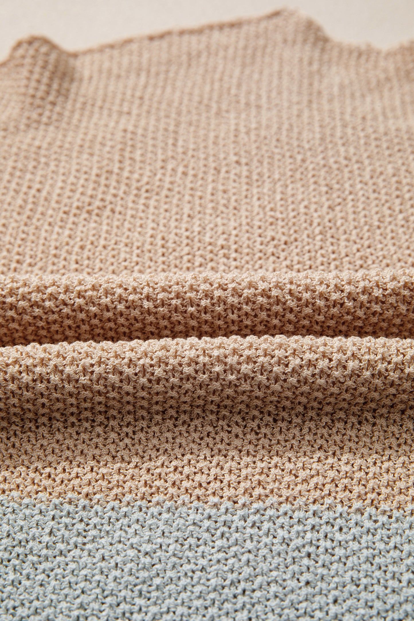 Black Color Block Knit V Neck Loose Sweater