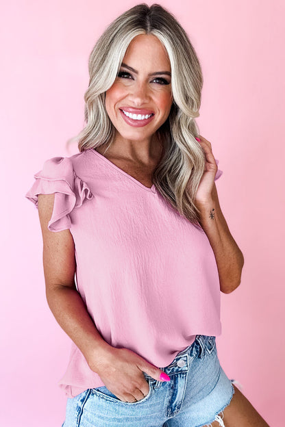 The Savannah Sorbet Ruffled Tank