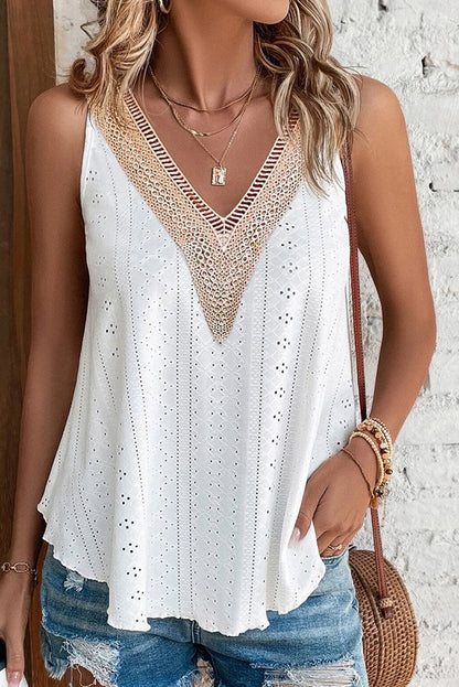 The Savannah Seashell Lace-Spliced Tank