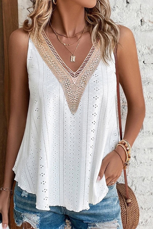 The Savannah Seashell Lace-Spliced Tank