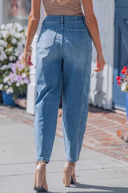 The Charleston Coastal Cuffed Barrel Jeans