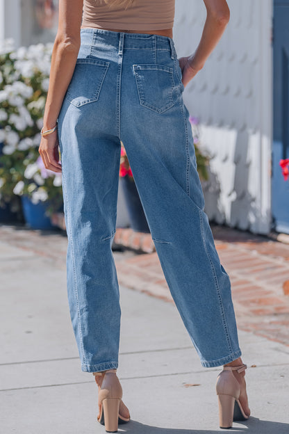 The Charleston Coastal Cuffed Barrel Jeans