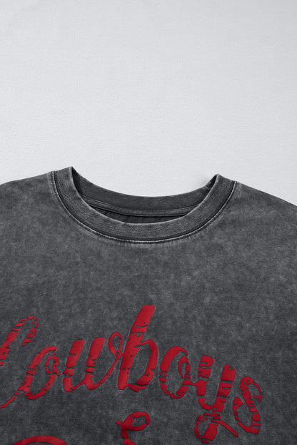 Sleet Cowboy & Beer Western Graphic Mineral Wash Tank Top