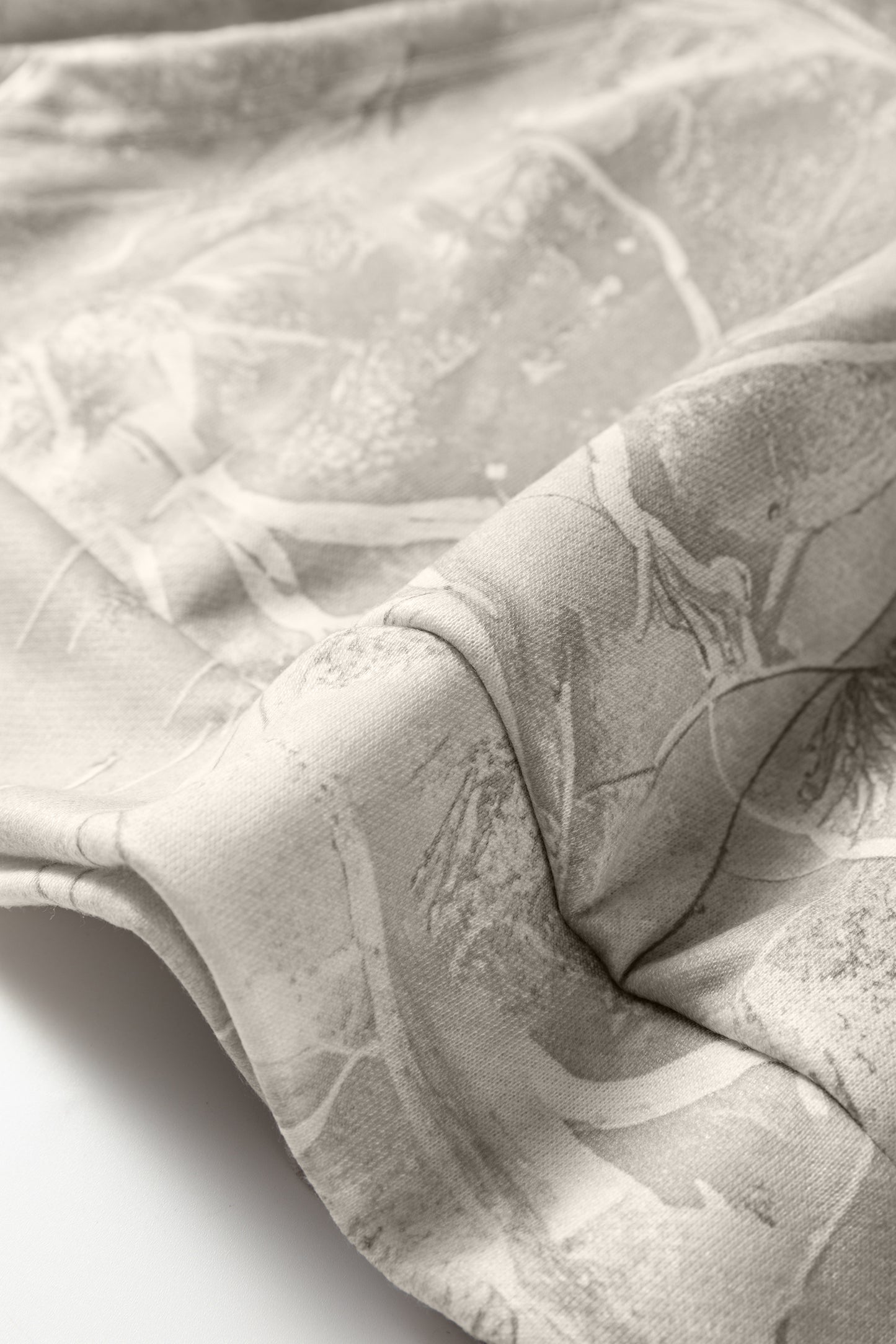 Beige Camouflage Woodland Print Oversized Sporty Hoodie