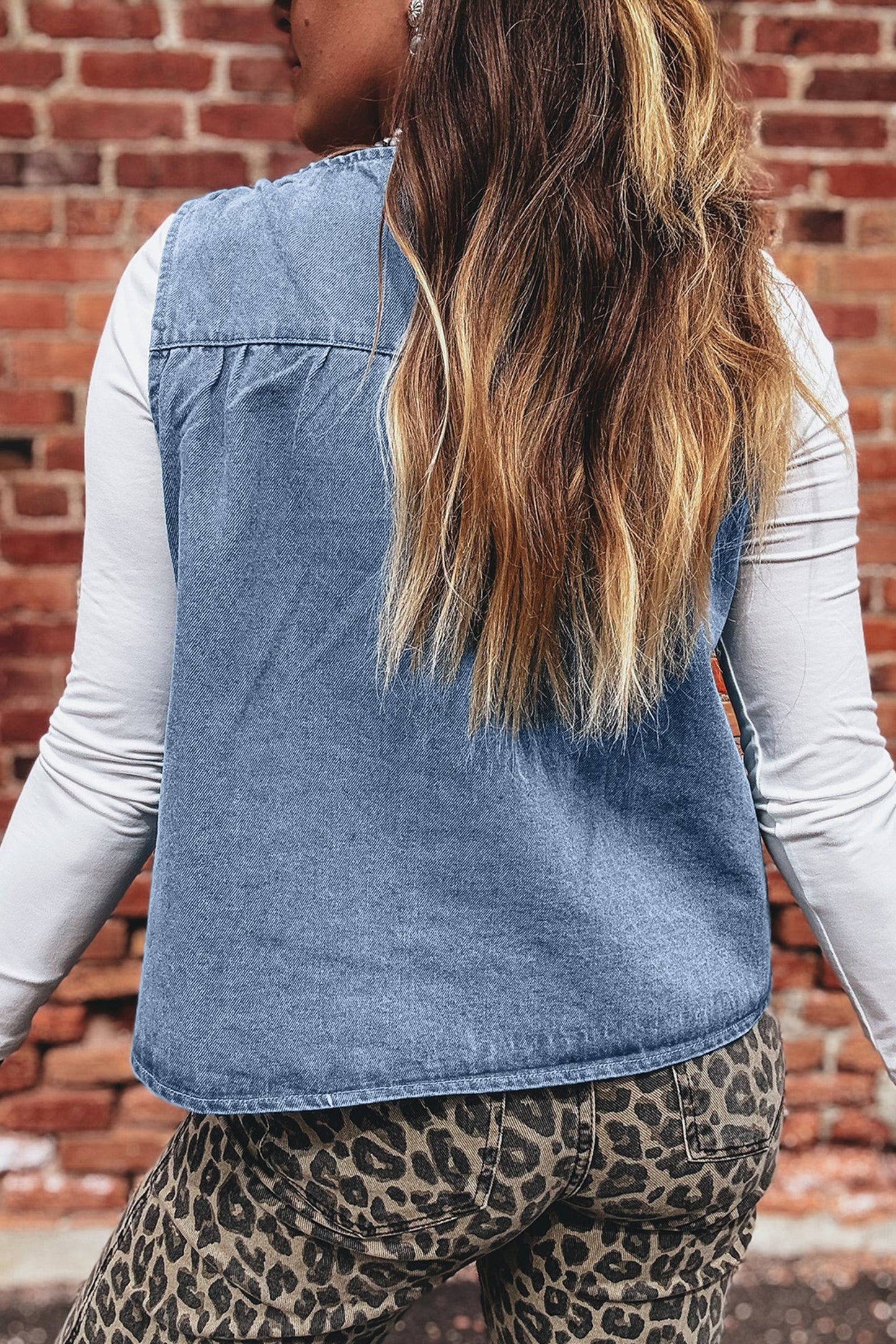 The Lowcountry Heirloom Denim Blouse
