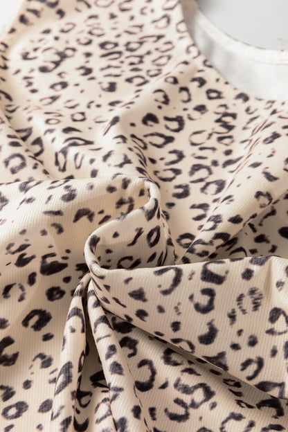 Apricot Knot Side Leopard Print Vest