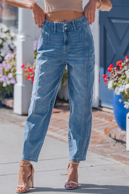 The Charleston Coastal Cuffed Barrel Jeans