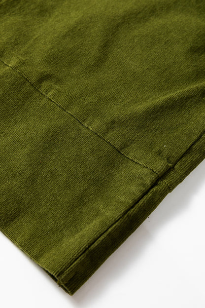 Vineyard Green Corduroy Solid Color High Waist Wide Leg Pants