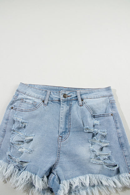 The Tybee Island Distressed Denim Shorts
